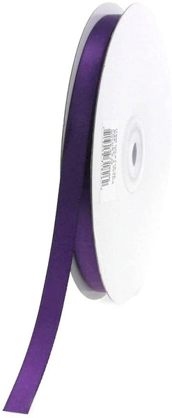 Double Face Satin Ribbon, 1/4-Inch, 50-Yard, Purple