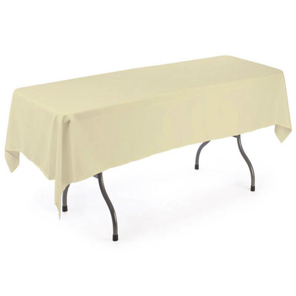 Rectangular Fabric Table Cloth Cover, 56-Inch x 110-Inch, Ivory