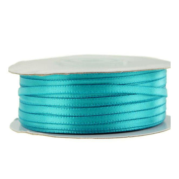 Double Faced Satin Ribbon, 1/8-inch, 100-yard, Turquoise