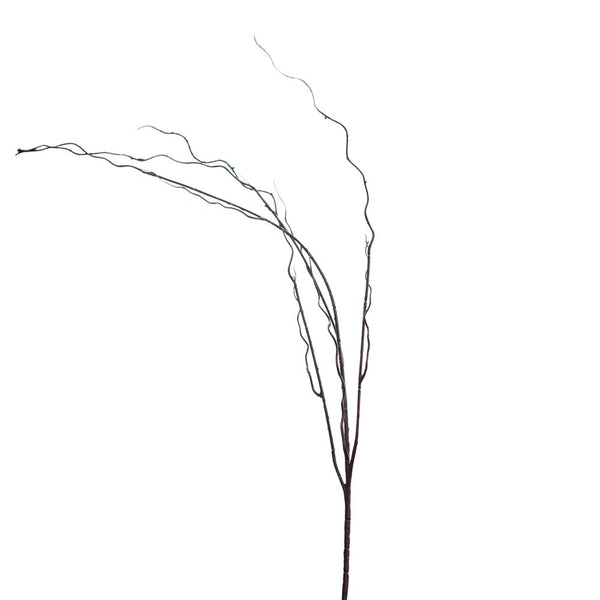 Long Curly Plastic Twig Spray, Brown, 46-Inch