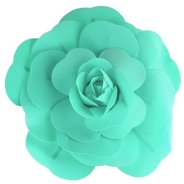 Rose Foam Wall Flower, Tropical Blue, 19-Inch