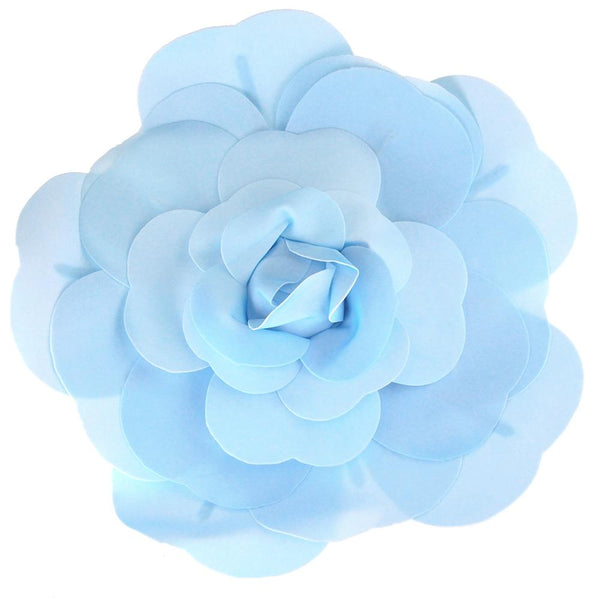 Rose Foam Wall Flower, Light Blue, 19-Inch
