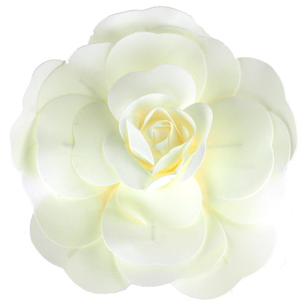 Rose Foam Wall Flower, Ivory, 19-Inch