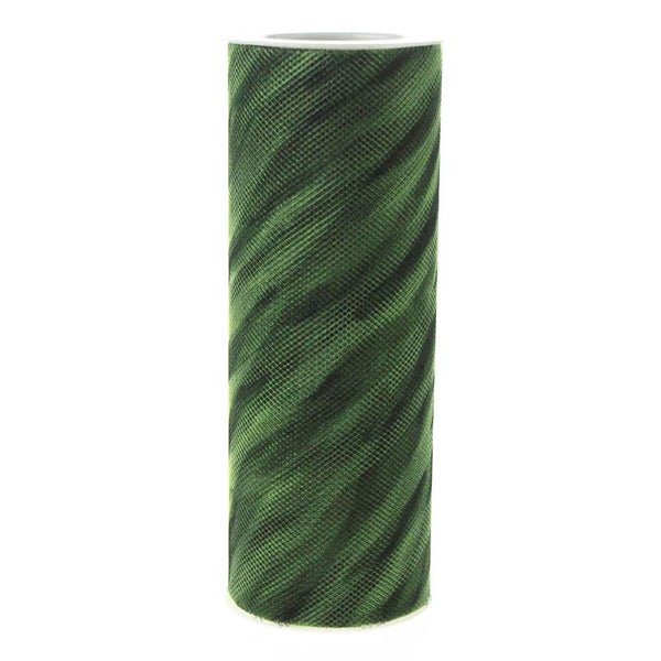 Zebra Print Tulle Roll Spool, 6-Inch, 10 Yards, Apple Green